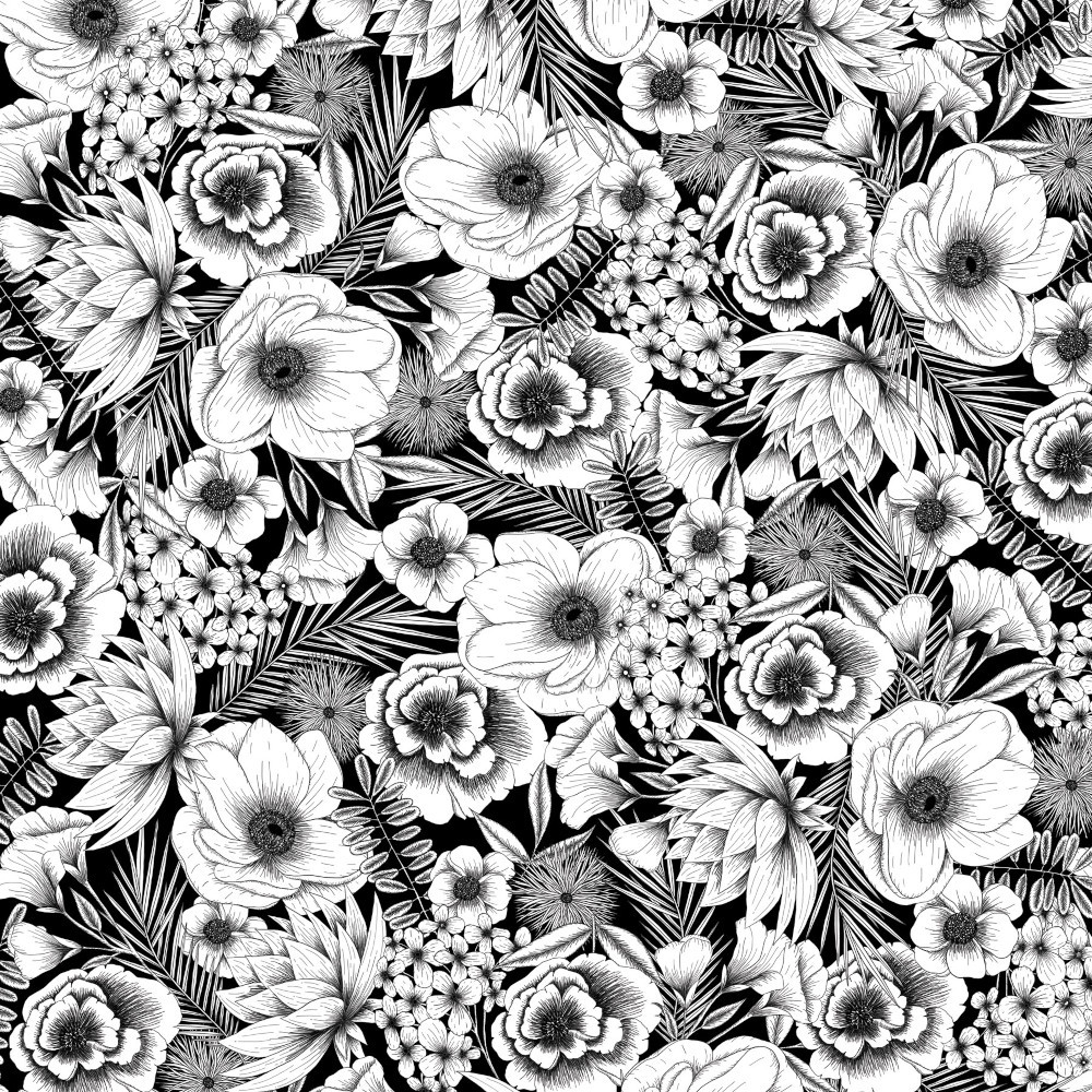 Cricut 2006781 Infusible Ink Transferfolie black botanicals
